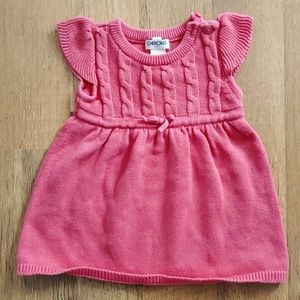 Cherokee Girls Coral Short Sleeve Sweater Dress Size 6M‎